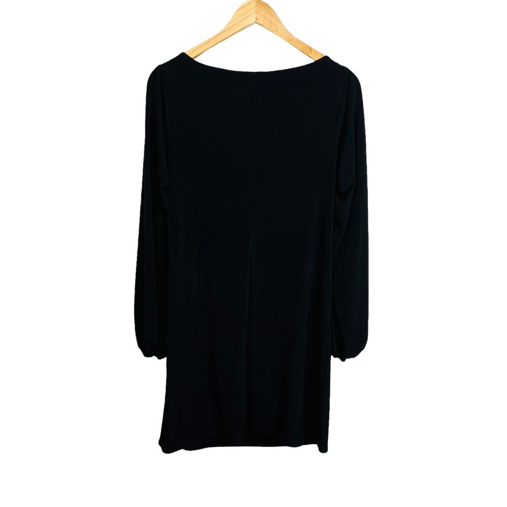 Laundry by Shelli Segal Open Slit Sleeve Shift Black Dress Size 4 - Picture 6 of 9